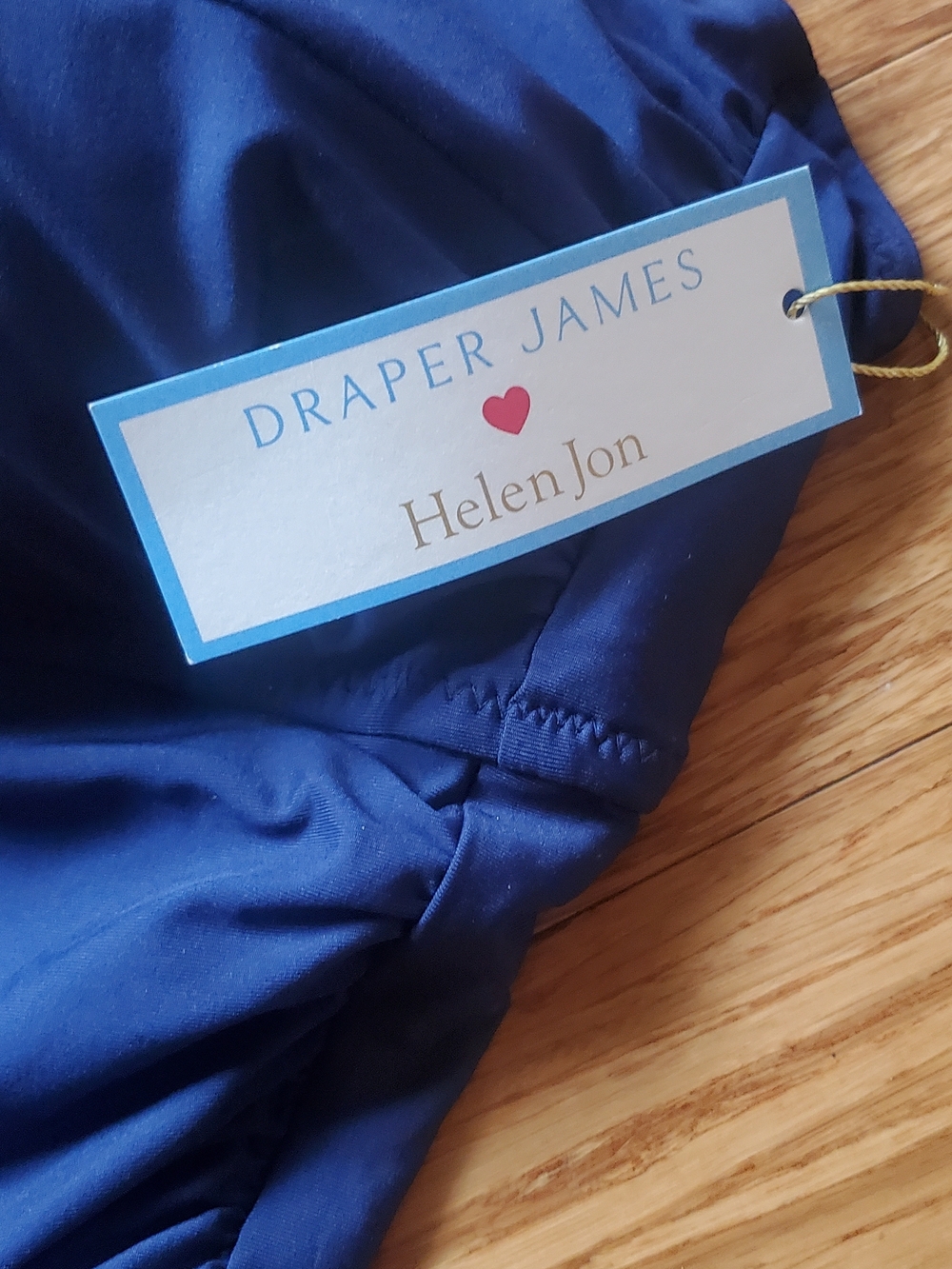 Draper James Twist Bandeau One-piece Navy Bathing Suit XL
